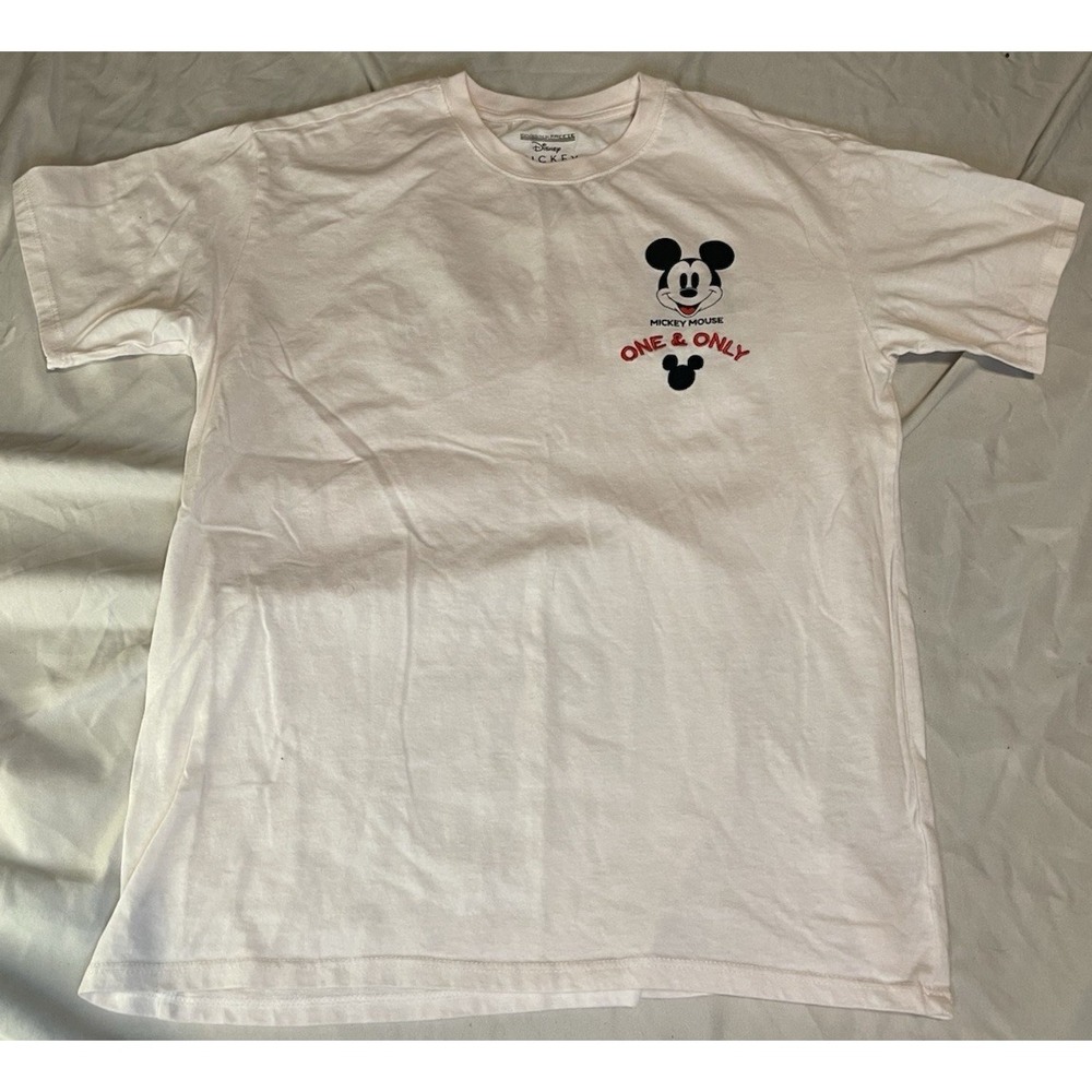 Disney Mickey Mouse Shirt Youth 12-13Y White One Of A Kind Graphic Tagless Tee